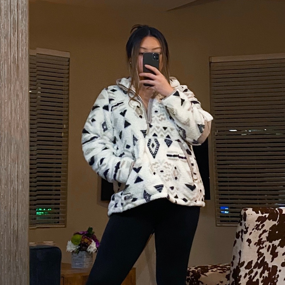 The North Face Hoodie | Campshire Pullover 2.0 White California Geo Print